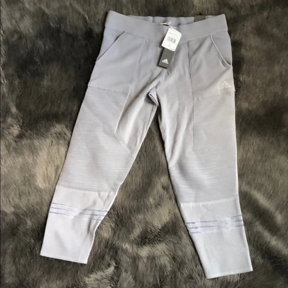 Adidas icon knit gray pants